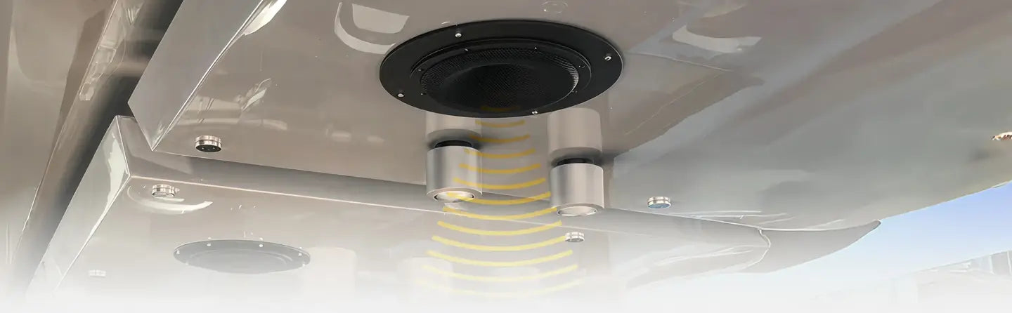 DC GOLD black mounted waterproof speaker, marine grade 