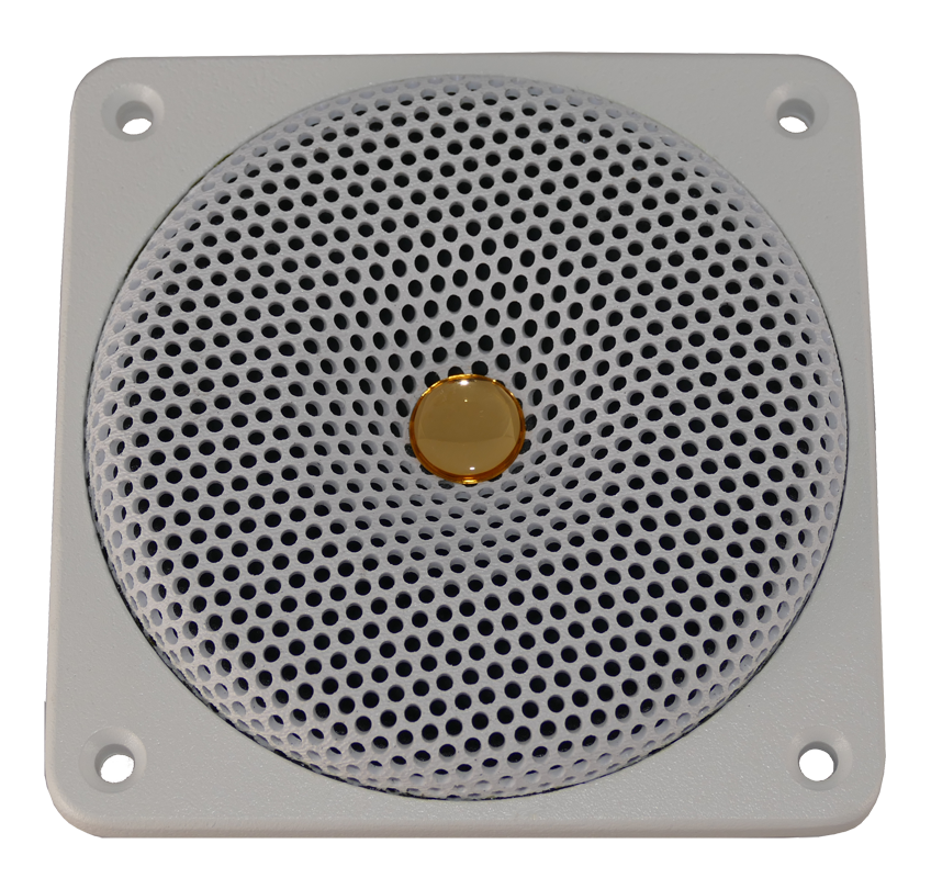 DC GOLD N4 Classic white 4-inch waterproof marine speaker for boats and outdoor use.