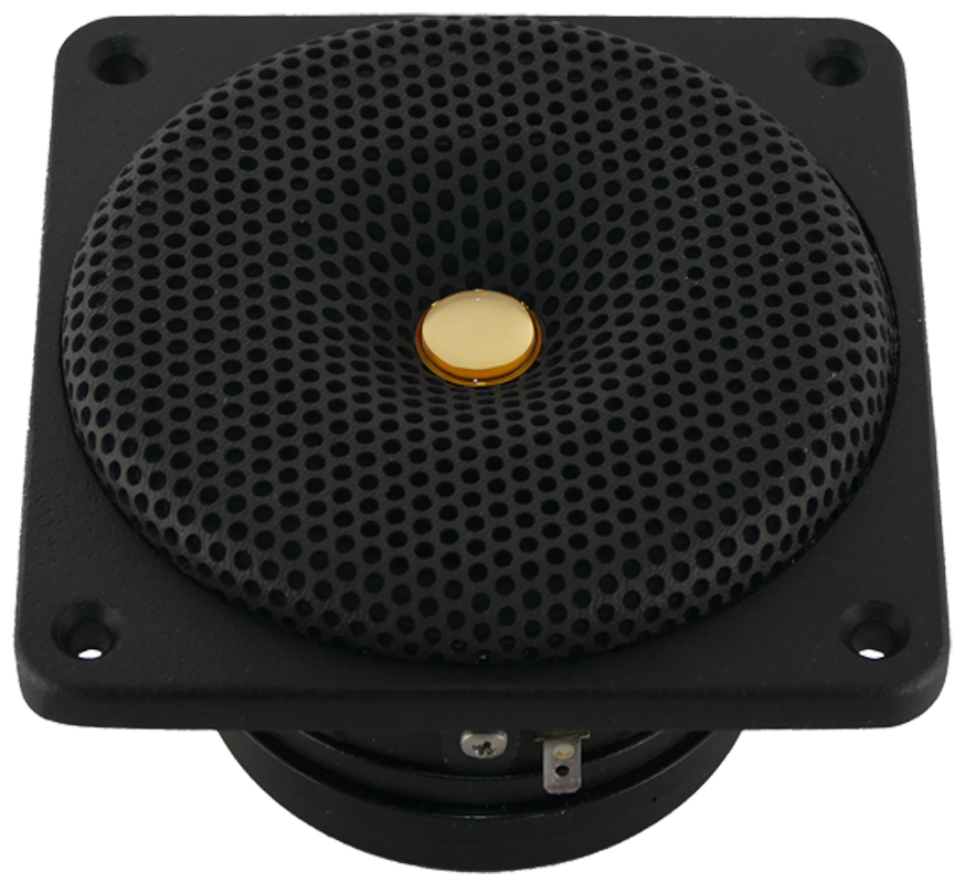 DC GOLD N4 Classic 4-inch black waterproof marine speaker for boats and outdoor use.