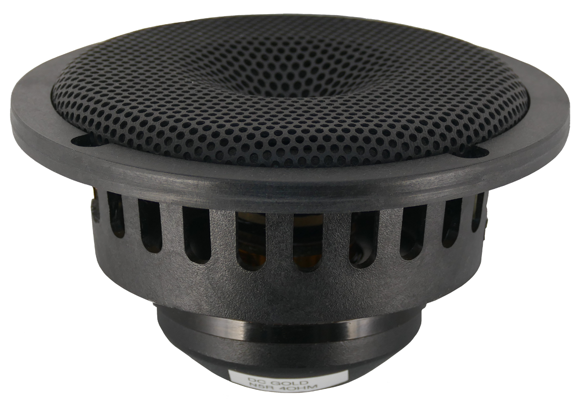 N5 Classic black 5.25 inch marine speaker side view, salt and UV resistant.
